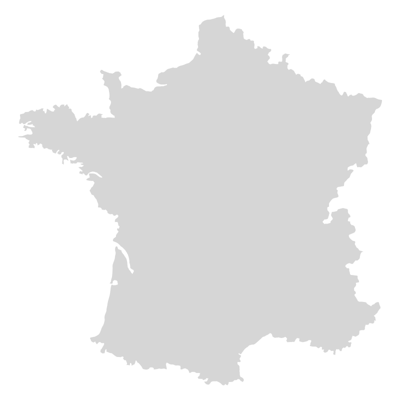 Carte de la France d'intervention de tout en couleurs