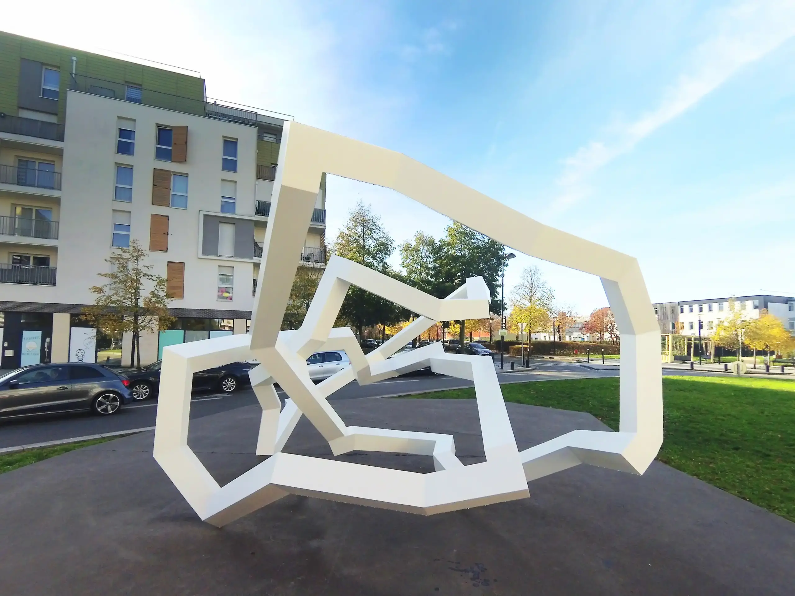 apres remise en peinture électrostatique exterieure